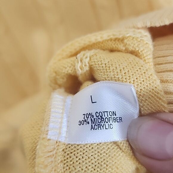 St. Croix Shop vintage 90's yellow long sleeve sweater size large - Picture 3 of 6